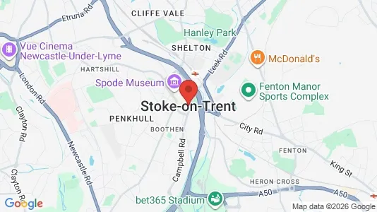 Houses for rent i Stoke-on-Trent - Staffordshire - kort over placeringen