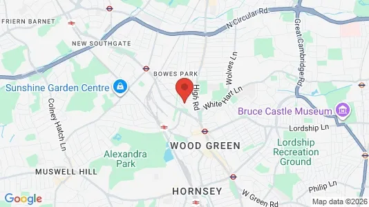 Apartments for rent i London N22 - kort over placeringen