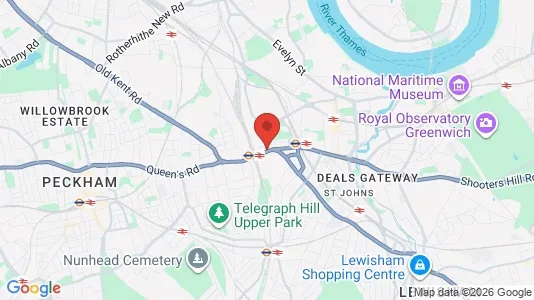 Apartments for rent i London SE14 - kort over placeringen
