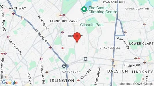 Apartments for rent i London N5 - kort over placeringen