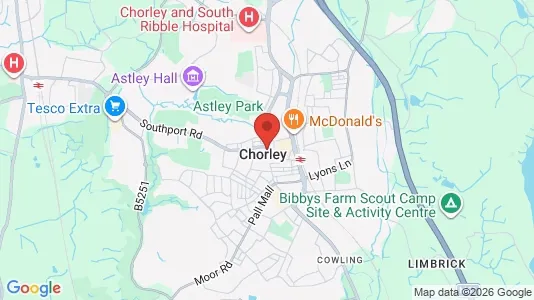 Houses for rent i Chorley - Lancashire - kort over placeringen