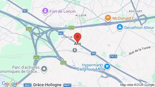 Houses for rent i Ans - kort over placeringen