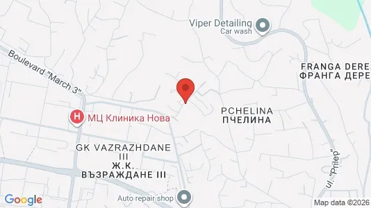 Apartments for rent i Varna Mladost - kort over placeringen
