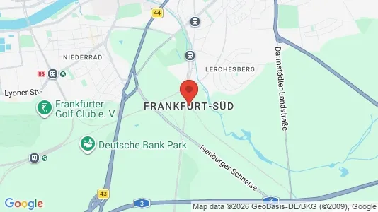 Houses for rent i Frankfurt Süd - kort over placeringen