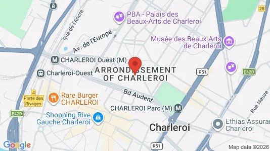 Apartments for rent i Charleroi - kort over placeringen