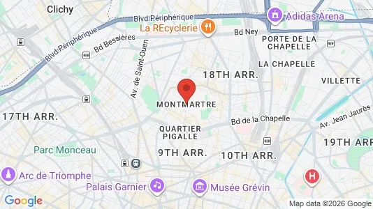 Apartments for rent i Paris 18ème arrondissement - Montmartre - kort over placeringen