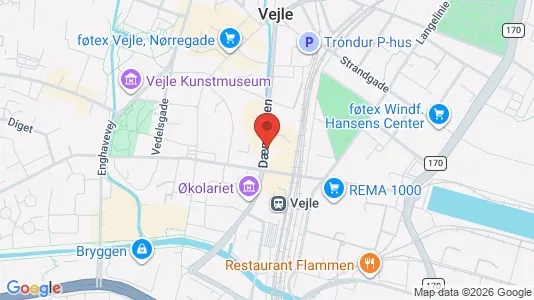 Apartments for rent i Vejle Center - kort over placeringen