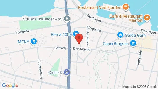 Apartments for rent i Struer - kort over placeringen
