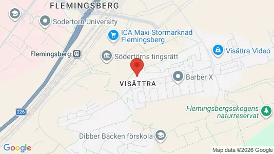 Rooms for rent i Huddinge - kort over placeringen