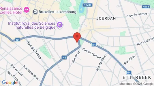 Apartments for rent i Brussels Etterbeek - kort over placeringen