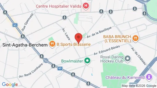 Apartments for rent i Brussels Sint-Agatha-Berchem - kort over placeringen