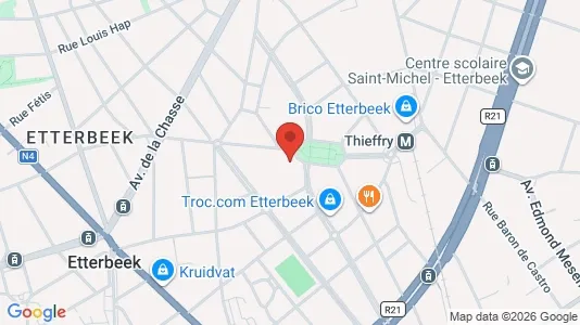 Apartments for rent i Brussels Etterbeek - kort over placeringen