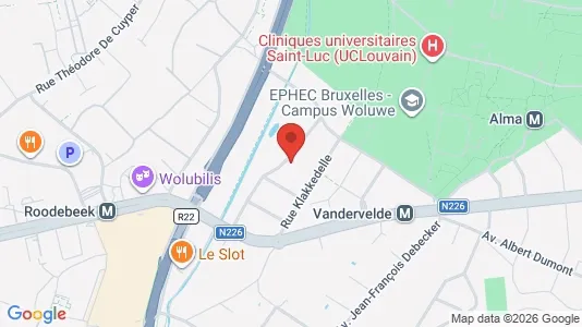Apartments for rent i Brussels Sint-Lambrechts-Woluwe - kort over placeringen