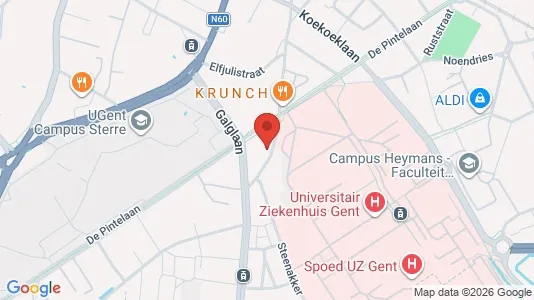 Apartments for rent i Stad Gent - kort over placeringen
