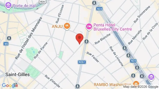 Apartments for rent i Brussels Sint-Gillis - kort over placeringen