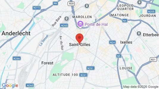 Houses for rent i Brussels Sint-Gillis - kort over placeringen