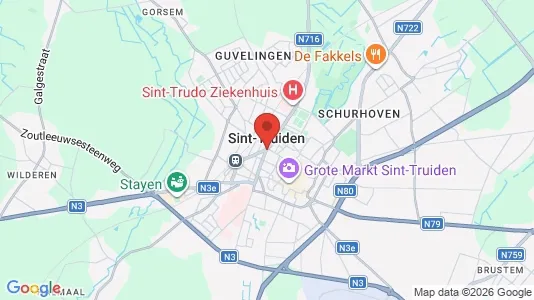 Houses for rent i Sint-Truiden - kort over placeringen