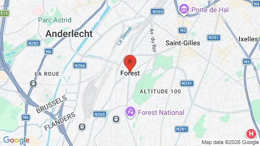 Houses for rent i Brussels Vorst - kort over placeringen