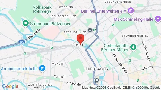 Apartments for rent i Berlin Mitte - kort over placeringen