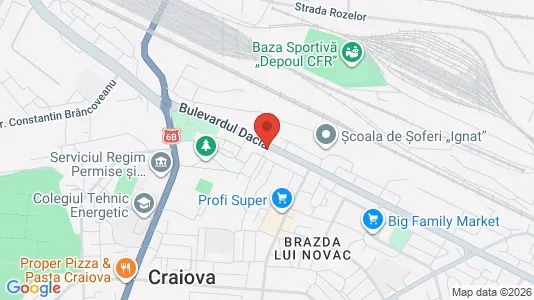 Apartments for rent i Craiova - kort over placeringen