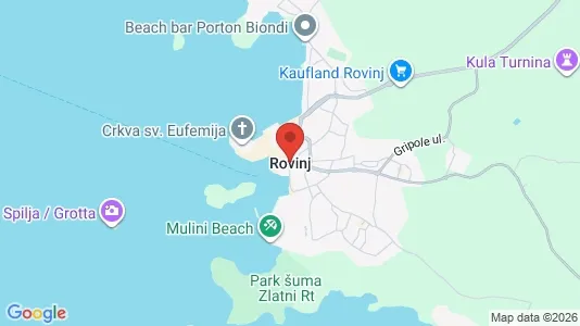 Apartments for rent i Rovinj - kort over placeringen