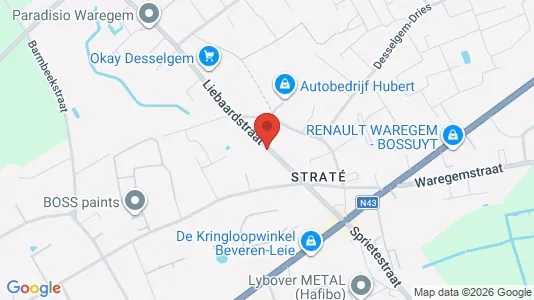 Apartments for rent i Waregem - kort over placeringen