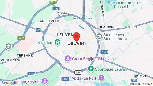 Apartments for rent i Leuven - kort over placeringen