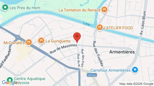 Apartments for rent i Lille - kort over placeringen