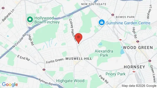 Apartments for rent i London N10 - kort over placeringen