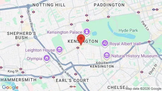 Apartments for rent i London W8 - kort over placeringen