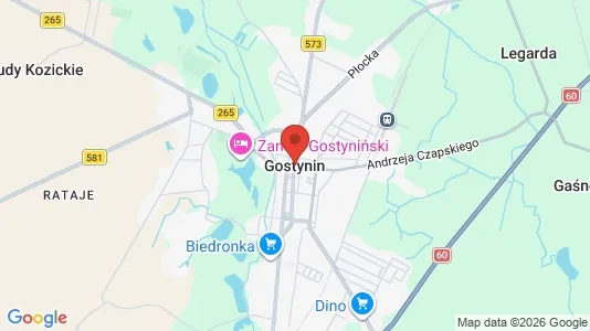Apartments for rent i Gostyniński - kort over placeringen