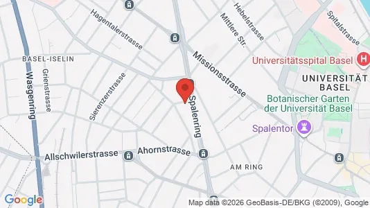 Apartments for rent i Basel-Stadt - kort over placeringen