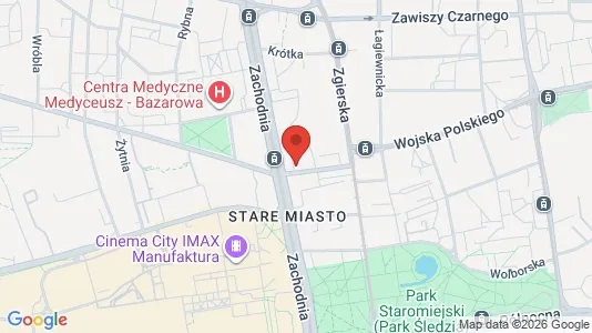 Apartments for rent i Łódź - kort over placeringen