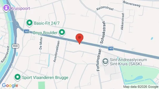 Apartments for rent i Brugge - kort over placeringen