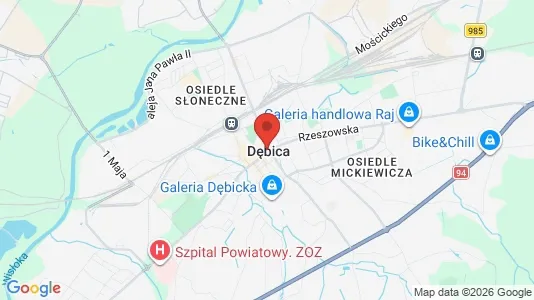 Apartments for rent i Dębicki - kort over placeringen