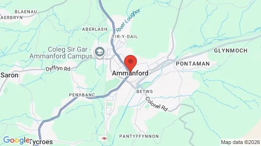Houses for rent i Ammanford - Dyfed - kort over placeringen