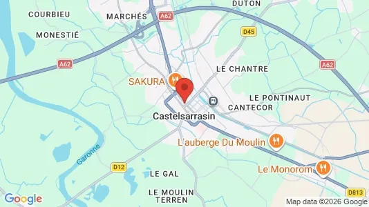 Apartments for rent i Castelsarrasin - kort over placeringen