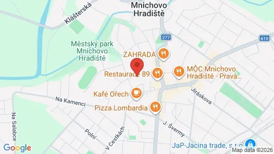 Apartments for rent i Mladá Boleslav - kort over placeringen