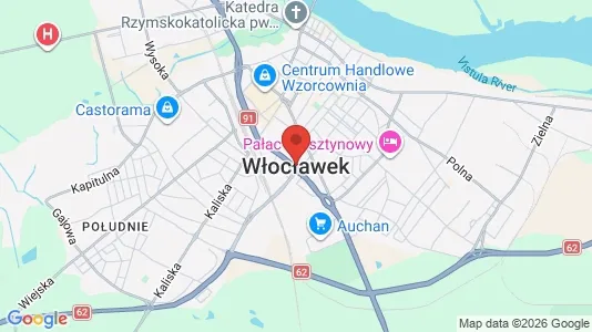Apartments for rent i Włocławek - kort over placeringen