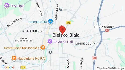 Houses for rent i Bielsko-Biała - kort over placeringen