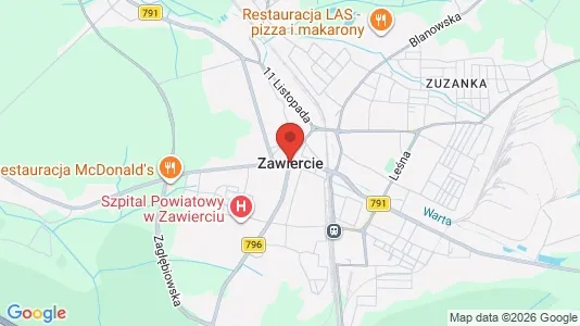 Houses for rent i Zawierciański - kort over placeringen