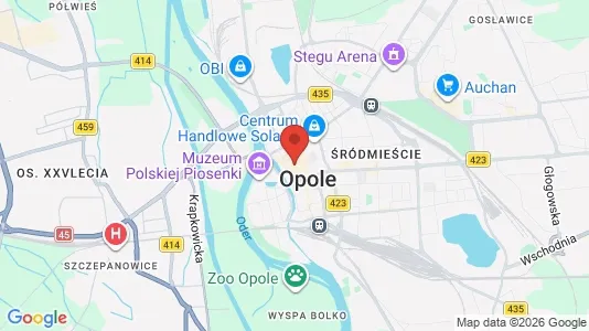 Rooms for rent i Opole - kort over placeringen