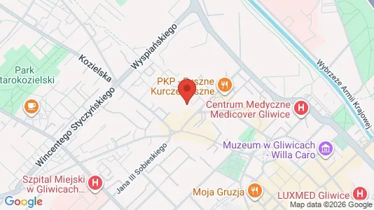 Rooms for rent i Gliwice - kort over placeringen