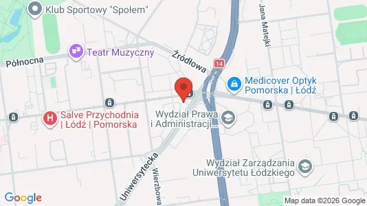 Apartments for rent i Łódź - kort over placeringen
