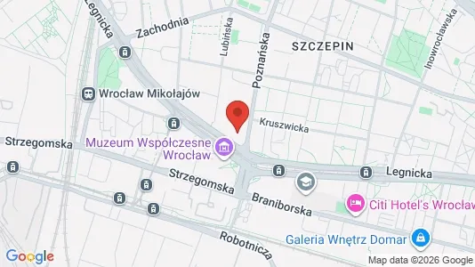 Apartments for rent i Wrocław - kort over placeringen
