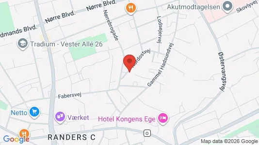 Apartments for rent i Randers C - kort over placeringen
