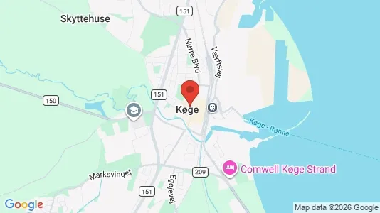 Apartments for rent i Køge - kort over placeringen