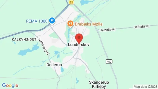 Houses for rent i Lunderskov - kort over placeringen