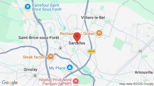 Apartments for rent i Sarcelles - kort over placeringen
