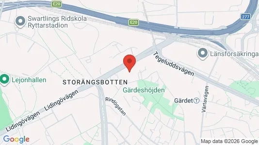 Rooms for rent i Gärdet/Djurgården - kort over placeringen